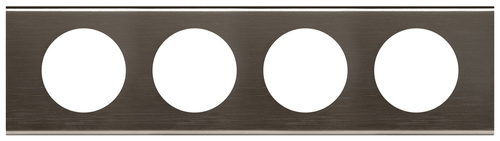 Рамка 4 поста Legrand CELIANE, черный никель