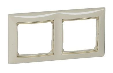 Рамка 2 поста VALENA, слоновая кость