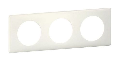 Рамка 3 поста CELIANE, белая перкаль