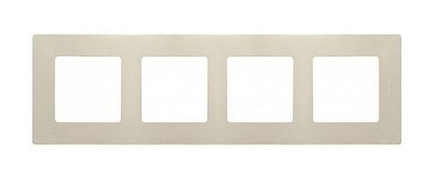 Рамка 4 поста ETIKA, слоновая кость